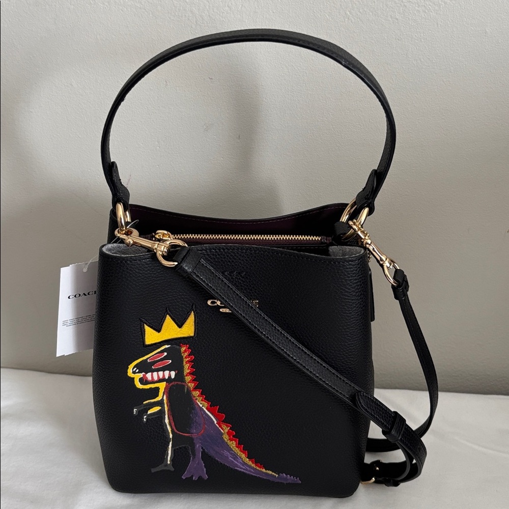 NWT Coach x Basquiat Dinosaur crossbody bucket bag, brand new! **Price is firm**